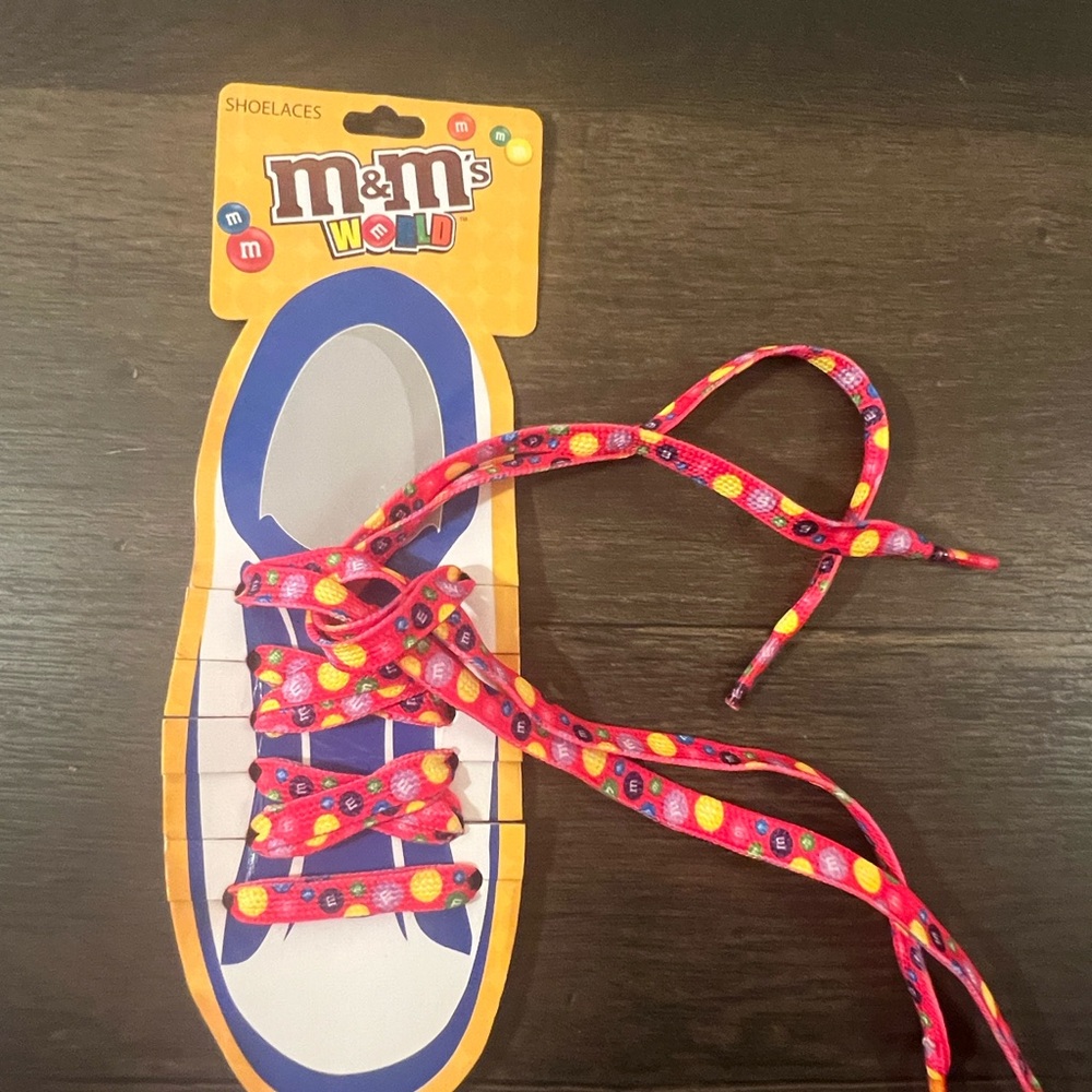 M&M'S Vibrant Red and Yellow Shoelaces
